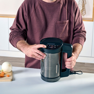 Blender supash Black+Decker BXSM1000E, 1000W, çelik inox, gri