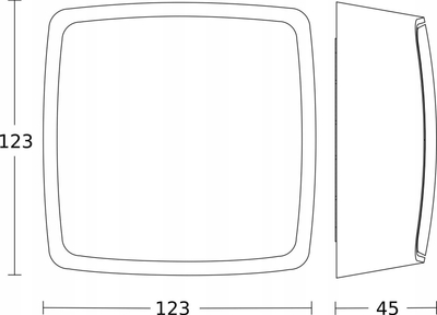 Detektor pranie Steinel True Presence COM1 AP WS, montim në tavan, 123 x 123mm, i bardhë