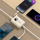 Надворешна батерија Dudao K14, 10000mAh, кабел USB C и Lightning, беж