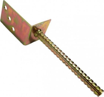Bazament i rregullueshëm për shtylla Matoga Type L, shufër Ø18mm 20cm, i galvanizuar
