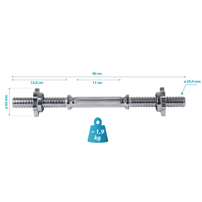 Shufër dore Eb Fit FI25, 40 cm, me kapëse vidash, metal