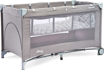 Krevat për fëmijë Caretero Basic Plus, 125x65 cm, i hirtë