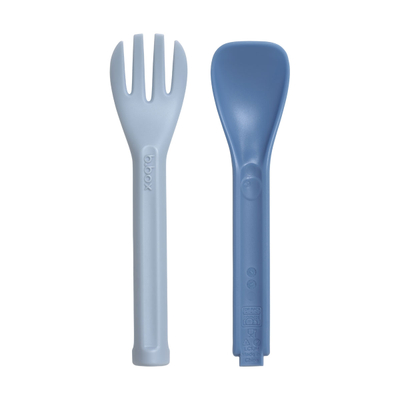 Set lugë pirunë për fëmijë b.box Compact, 2 copë, plastikë PP, Horizon