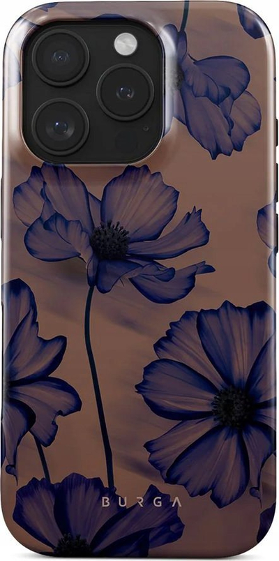 Mbulesë telefoni Burga Velvet Night Tough MagSafe, për iPhone 16 Pro Max, e zezë bezhë