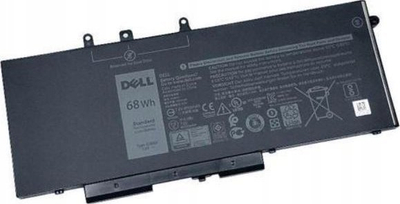 Bateri laptopi Dell 68Wh, Li Ion, 4 qeliza, e zezë