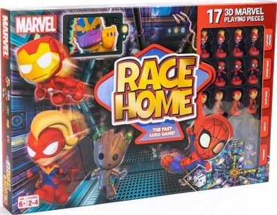 Loja bordi Cartamundi Race Home Marvel, 17 figura 3D, për fëmijë