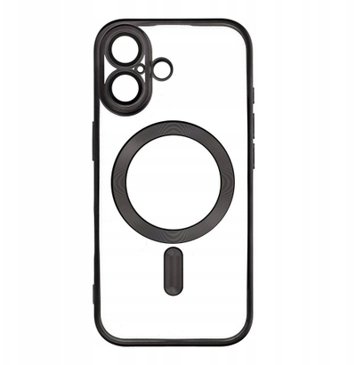 Mbulesë telefoni OEM ELECTRO MAG COVER për iPhone 17, përputhet me MagSafe, transparente, e zezë