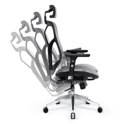 Karrige ergonomike Diablo V-Basic, rrjetë V-Mesh, e zezë gri