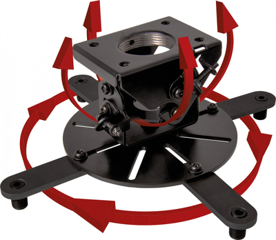 Mbajtëse tavani për projektor B-Tech Fixed Drop XL, mikro-rregullim, ngarkesë deri 25 kg, gri