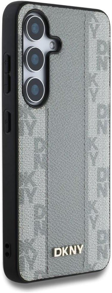 Mbulesë DKNY Leather MagSafe për Samsung Galaxy S25, me figura shahu, bezhë