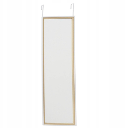 Pasqyrë vertikale për derë Chanson, 118 x 34 cm, MDF, kornizë druri e bardhë