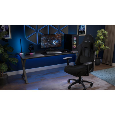 Гејминг столица Corsair TC100 Relaxed, ергономска, leatherette, црна