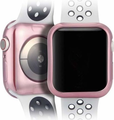Kësja mbrojtëse Dux Ducis për Apple Watch 44mm, silikon, set 2 copë, rozë dhe transparente