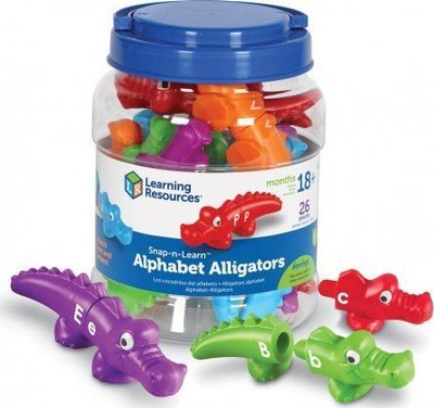 Lojë edukative Learning Resources Snap n Learn Alphabet Alligators, 26 pjesë, alfabeti, shumëngjyrëshe