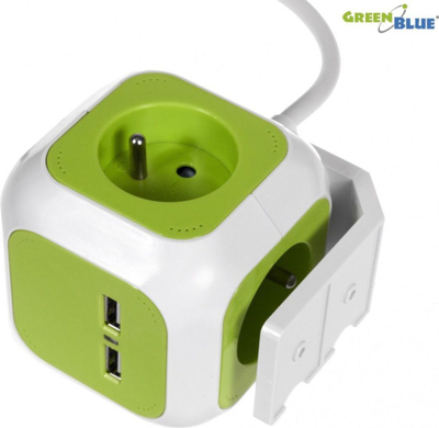 Prizë korrenti katërshe MagicCube, 2 hyrje në USB 1.4m GB118 (MCE118)
