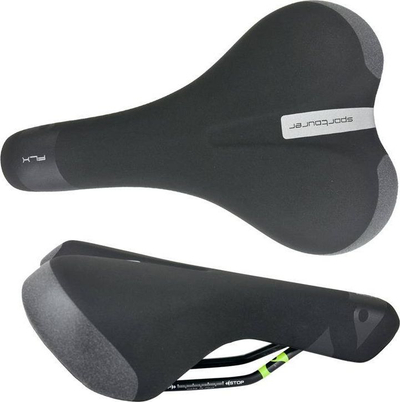 Selino biçiklete Sportourer FLX Lady Soft Touch, për goca, FeC Alloy, e zezë
