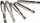 Set ekstraktorësh për vida të çara, 5 copë, HEX 1/4, çelik HSS 4341