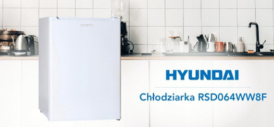 Frigorifer i vogël Hyundai, 67L, me ngrirëse, i bardhë