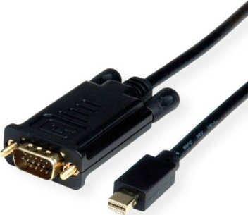 Kabllo video ROLINE 11.04.5976, Mini DisplayPort në VGA, 1.5m, e zezë