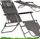 Karrige kopshti Carruzzo Garden Deck Chair, 3 nivele, palosëse, gri