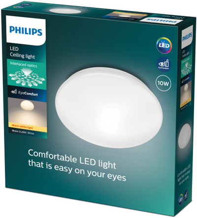 Lampë tavanore LED Philips Moire CL200, 10W, 1000 lm, e bardhë