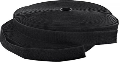 Organizuese për kabllo InLine Velcro, 25m, e zezë