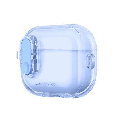 Маска за слушалки Amazingthing Minimal, за AirPods Pro 2, силикон, темно сина