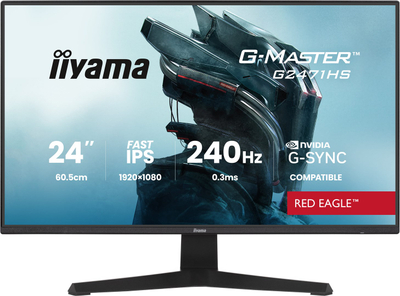 Monitor gaming Iiyama G-Master G2471HS Red Eagle, 24", Full HD, 240Hz, i zi