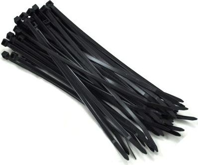 Lidhëse kabllosh Staples, 2.5x200mm, paketë 100 copë, të zeza