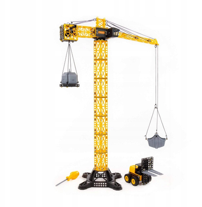 Set tullash për ndërtim Construction Crane Giant with Loader, 588 pjesë, shumëngjyrësh