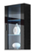 Kabinet muror SoHo, me vitrinë xhami, Black Gloss, i zi