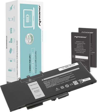 Bateri laptopi Movano GJKNX, 8500mAh, për Dell Latitude 5280 5480 5490 5590, e zezë