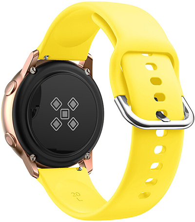 Rrip silikoni 4wrist për Samsung - 22 mm, i verdhë