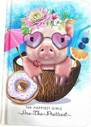 Bllok shënimesh Fresh A6 Pig, 64 fletë, pa viza, shumëngjyrësh