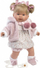 Kukull bebe Llorens Alexandra, 42 cm, me biberon, rozë