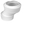 Lidhës ekscentrik WC McAlpine MAC4AEXS, ofset 40mm, hyrje 90 110mm, i bardhë