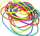 Litar kërcimi Mega Creative Jumping Rubber Rainbow 531390, për kalamaj 3+, shumëngjyrësh