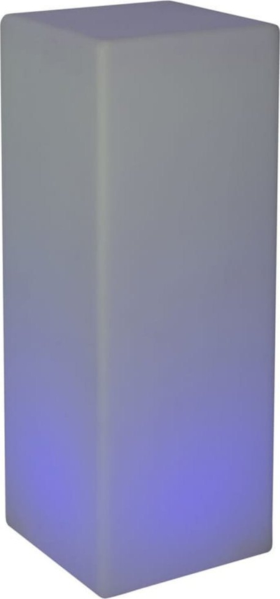 Lampë dyshemeje Eurotrail me bateri, katrore LED, 80 cm, RGB, e bardhë