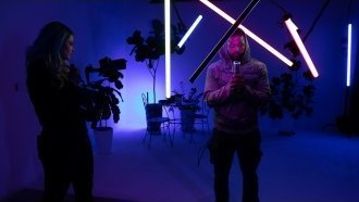 Llambë studio LED Amaran T4C, 120 cm, RGBWW, e zezë