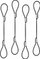 Set lidhëse kabllosh LINDY 40774, set 4 copë, çelik inox, të zeza