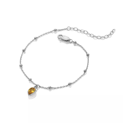 Byzylyk për femra Hot Diamonds Silver Whisper SWB035, i argjendtë/ i verdhë