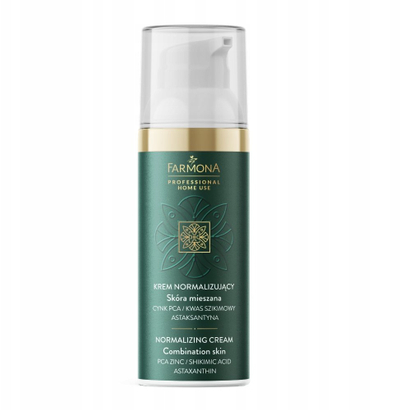 Krem fytyre Farmona Professional Home Use Normalizing, për lëkurë të përzjerë, zinc PCA dhe acid shikimik, 50ml