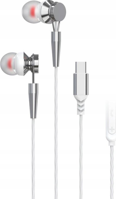 Kufje in-ear Pavareal PA-M10C-R, Type C, me mikrofon, t'bardha