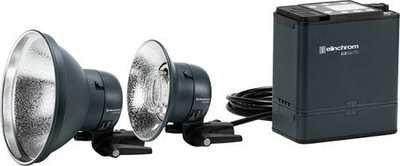 Set blicesh portabël Elinchrom ELB 500 TTL Dual to Go, 500Ws, TTL HSS, gri