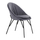 Karrige Kelsey HM8684.11, kadife gri, 59x63x84 cm, këmbë të zeza