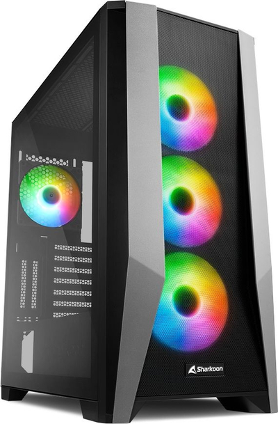 Kuti kompjuteri Sharkoon TG7M RGB, ATX, xham i temperuar, e zezë