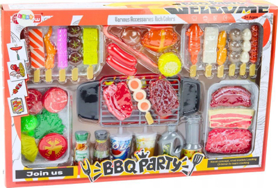 Сет играчки за кујна LEAN Toys Party Grill, 40 елементи, повеќебоен