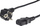 Kabllo rryme PremiumCord Power Cable 230V, 0.5m, 10A, e zezë