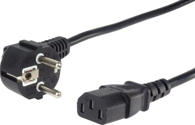 Kabllo rryme PremiumCord Power Cable 230V, 0.5m, 10A, e zezë