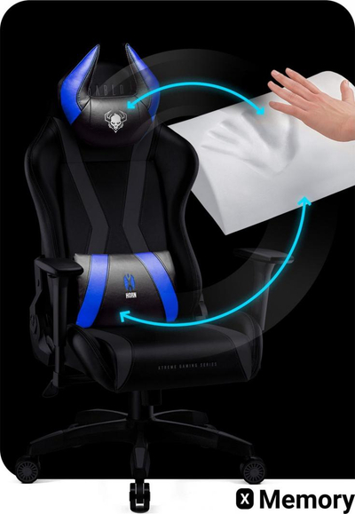 Karrige për kompjuter Diablo X-Horn L, e zezë/blu